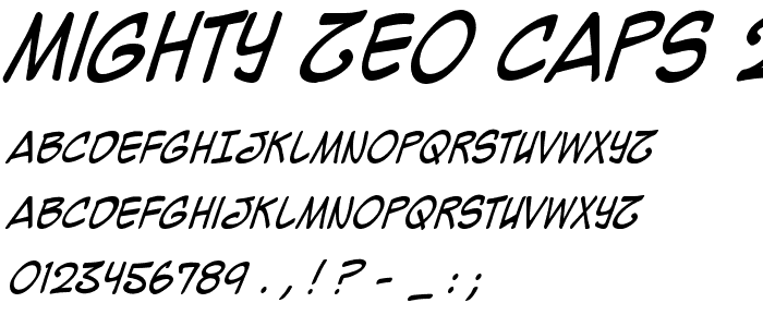 Mighty Zeo Caps 2.0 Italic font